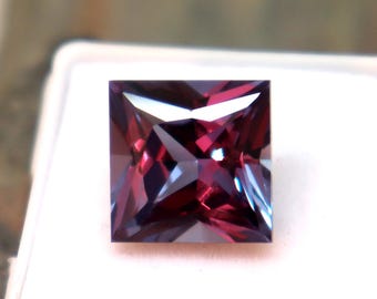 Earth Mined Multi Color 10ct Stone Alexandrite Square & princess Cut Faceted AAA Alexandrite Loose Certified Stone Ring Pendant Size Alex