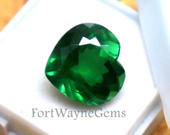 AAA Colombian Green Emerald Gemstone Heart Cut 8Ct Certified Emerald Green Stone Genuine Untreated Emerald Gemstone Ring & Pendant Size