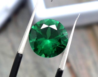 Natural Colombian Emerald Round Cut 4.5Ct Gemstone Green Emerald Mined Stone (10x6mm) – Certified Emerald Loose Gemstone Gift For Her Gem