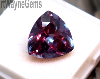 Rare Multi Color Alexandrite Gemstone Loose Trillion Cut 10CT Faceted AAA Alexandrite Certified Stone Ring Size For Jewelry Making