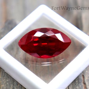 Amazing Quality Red Ruby Gemstone Loose Marquise Cut Faceted Ruby From Burma Certified Ruby 12.5CT Ruby Natural Gemstone For Jewelry Making