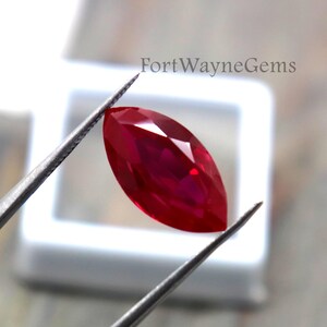 Genuine Red Ruby Gemstone Loose Marquise Cut Faceted Ruby Gemstone From Burma Certified Ruby 9CT Ruby Natural Gemstone For Pendant Size