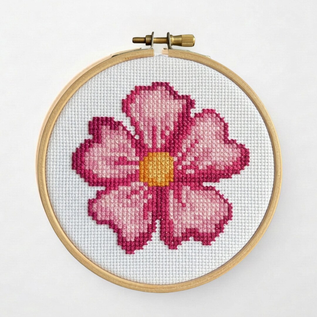 Cherry Blossom Cross Stitch Pattern PDF, Sakura Flower Embroidery ...