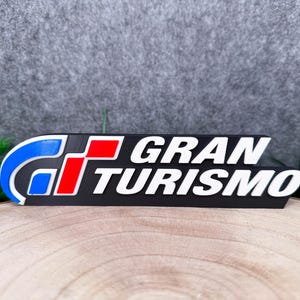 Gran Turismo beeldje logo cadeau gamer sim race decoratie gaming kamer handgeschilderd bedrukt kunstcadeau PS5 GT7 autoliefhebber verzamelobject