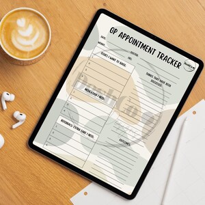 Praktische Terminübersicht | Medizinischer Planer, Arztbesuche als PDF Datei (Digitaler Download)