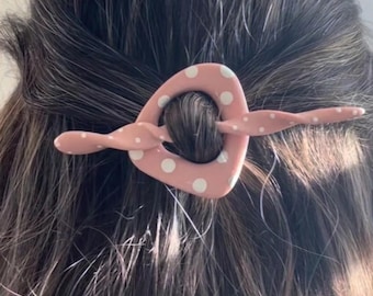 Fermaglio per capelli in ceramica fatto a mano