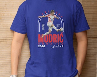 Modric Inspired World Football Legend Style Graphic Tee, Croatia Star Player #10 Tribute Design, 2026 Soccer Cup Gift For Fan Unisex T-Shirt