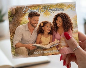 JW Eternal Happiness Convention 2026 Paradise Cards/Magneter | Akvarelldesigner (digital nedladdning)