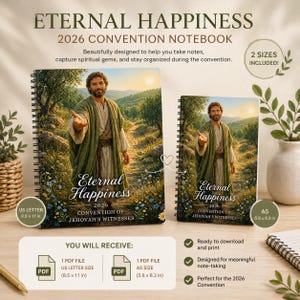 2026 Eternal Happiness Convention Notebook: JW Talks Notes (Digital Download)