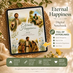2026 JW Convention Digital Notebook | Eternal Happiness Hyperlinked PDF | Goodnotes, Notability, iPad & Android Tablet