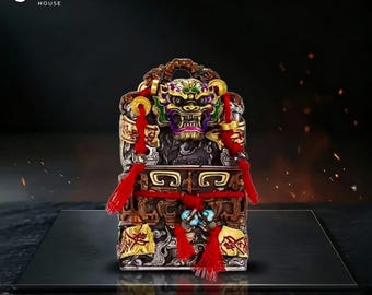 Isqueiro colecionável Besta Guardiã Ancestral, com design ornamentado de máscara de dragão estilo Zippo, presente exclusivo para ele, acessório masculino para aniversário.