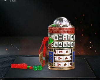 Isqueiro colecionável Casino Mahjong Lucky Spin, com mecanismo giratório estilo Zippo, ideal para presente de aniversário. Acessório masculino premium.