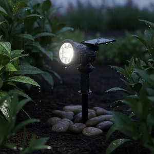Refletores solares externos à prova d'água IP65 para jardim, paisagismo, caminhos, quintais, entradas de garagem e pátios. Iluminação LED.