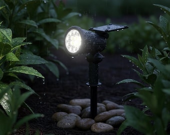 Focos solares exteriores impermeables IP65 para jardín y paisaje, luces LED para caminos, patios, entradas de vehículos y decoración de patios.