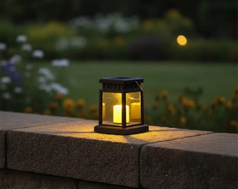 solar Garden Lantern, Outdoor Hanging Solar Light, Waterproof Patio Decor, Vintage Retro Lantern, Yard Lighting