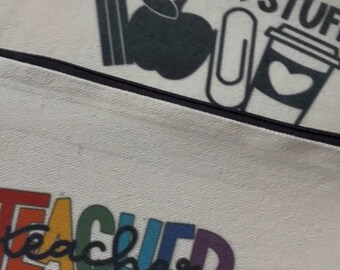 Personalised Teacher Zip Bag | Pencil Case, Teacher Stuff Gift