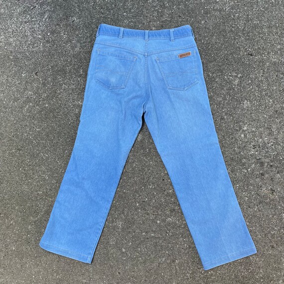 Vintage Comfort Action Sports Jeans, Light Wash Denim, Super Soft Jeans, Vtg Cropped Jeans, 32x26.5, 50/50 View 5