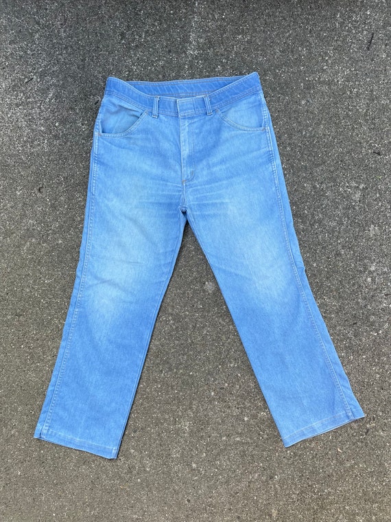 Vintage Comfort Action Sports Jeans, Light Wash Denim, Super Soft Jeans, Vtg Cropped Jeans, 32x26.5, 50/50