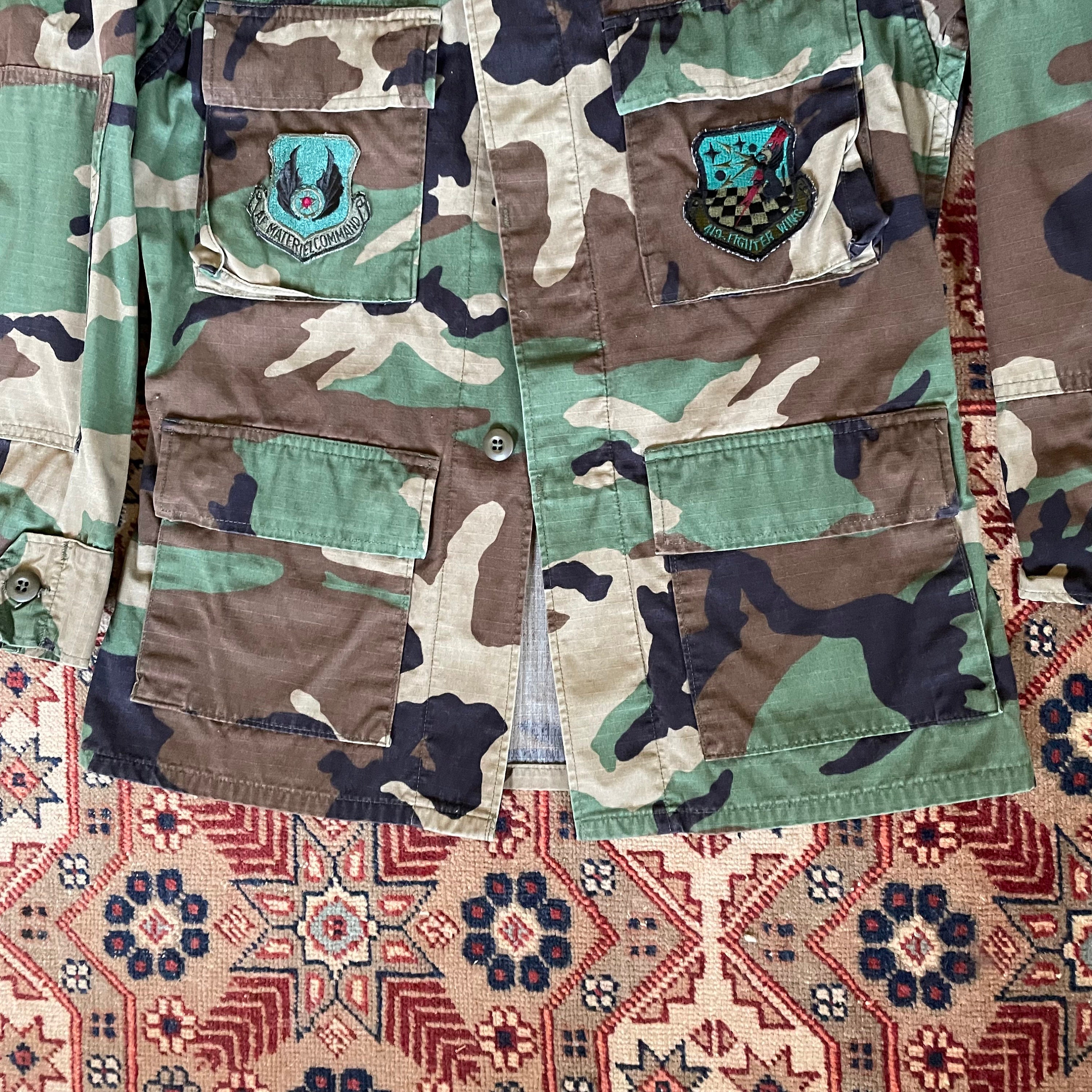 ジャケット・アウター 80s 90s camo nylon anorak military y2k Vintage Camo Jacket 90s Military Authentic Army Issued