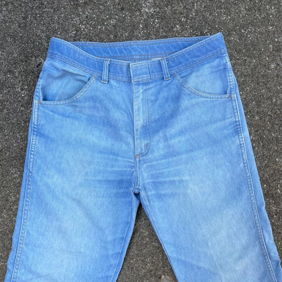Vintage Comfort Action Sports Jeans, Light Wash Denim, Super Soft Jeans, Vtg Cropped Jeans, 32x26.5, 50/50 View 4
