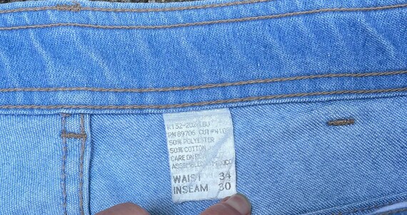 Vintage Comfort Action Sports Jeans, Light Wash Denim, Super Soft Jeans, Vtg Cropped Jeans, 32x26.5, 50/50 View 6