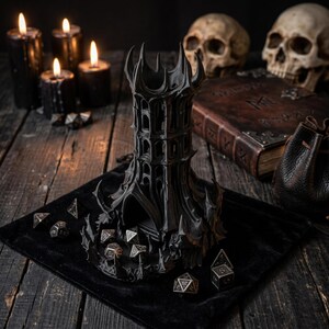 Tour à Dés Citadelle | Accessoire Jeux de Société et Jeu de Rôle JDR | Piste et Décor de Table de Salon | Compatible Dés Standard