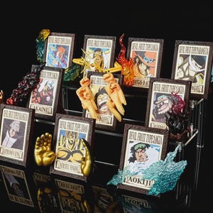 One Piece Marineford War Frame, Devil Fruit Effect Poster Stand, Luffy Ace Blackbeard Anime Desk Decor