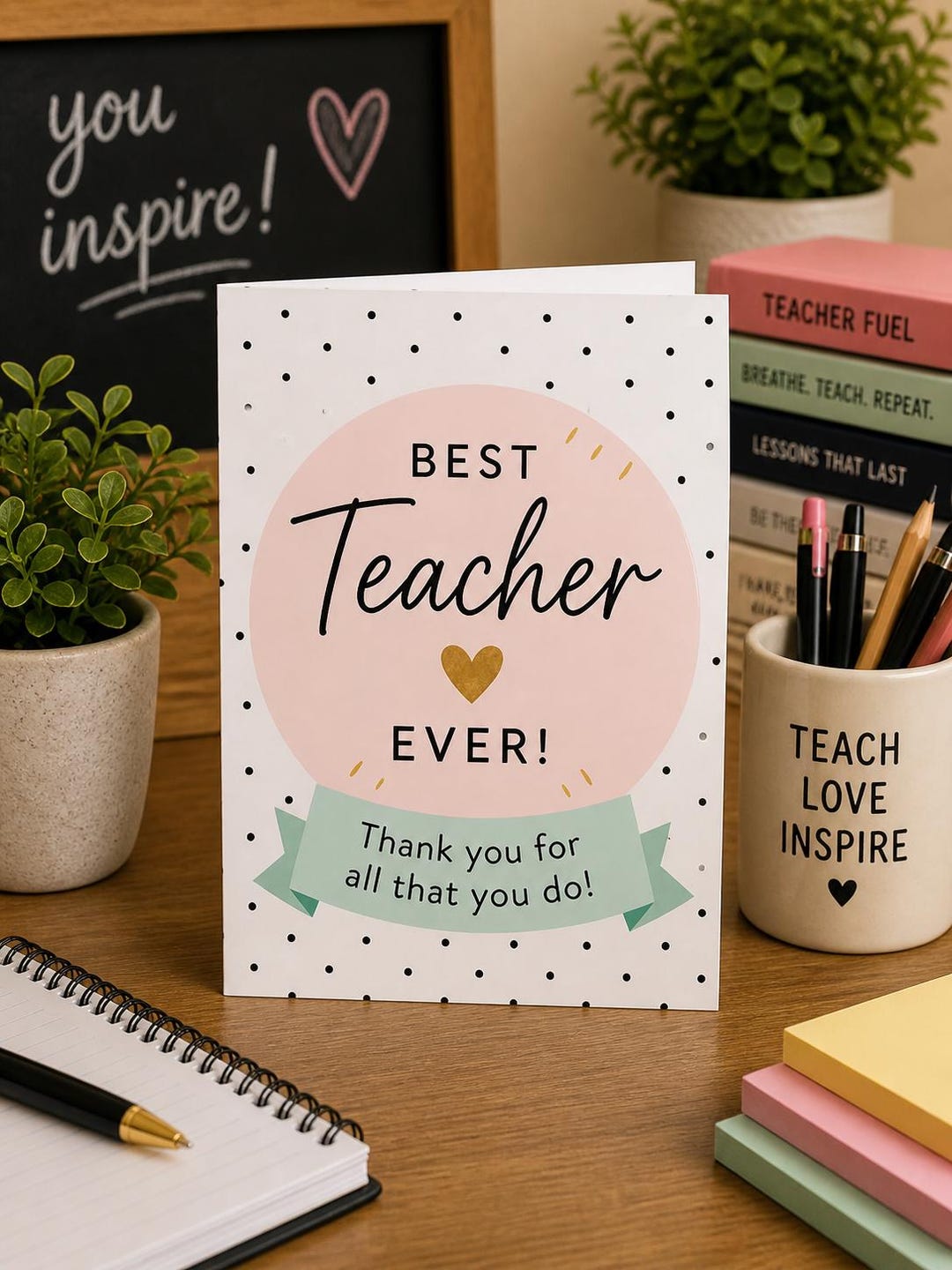 Best Teacher Ever Card - Etsy UK