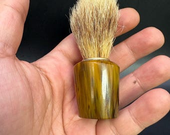 Vintage German Catalin Shaving Brush – Marbled Bakelite Handle – Collectible Grooming Piece