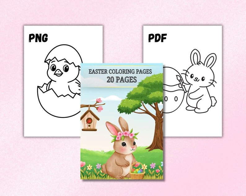 Easter Coloring Pages - 20 Instant Download Printable Pages for ...