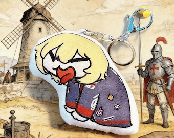Don Quixote Limbus Company Squeaky Keychain | Sound Plush Game Charm | Anime Bag Accessory