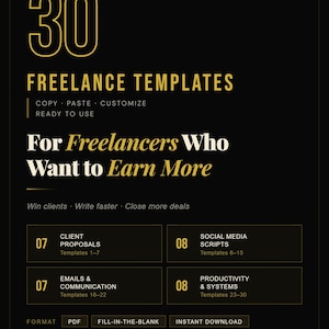30 freelancesjablonen: voorstellen, e-mails, socialmediascripts (pdf-download)