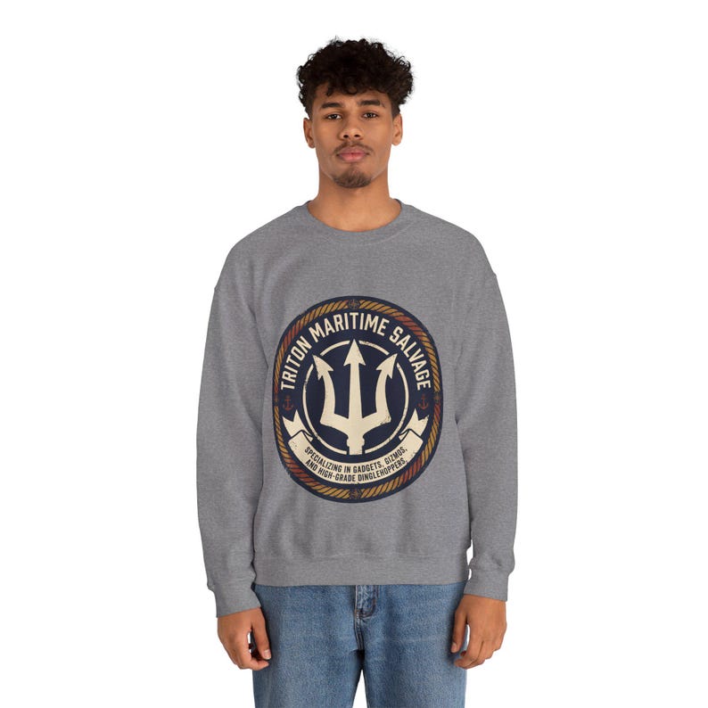 Little Mermaid Sweatshirt | Triton Maritime | Nautical Disney Inspired Gift image 2