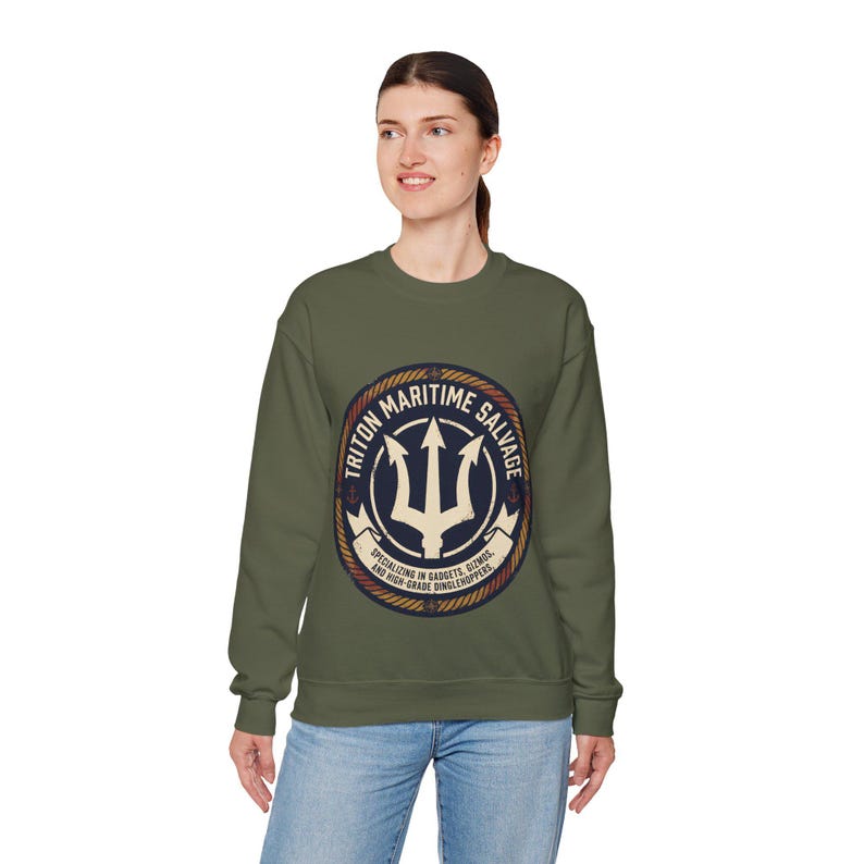 Little Mermaid Sweatshirt | Triton Maritime | Nautical Disney Inspired Gift image 3