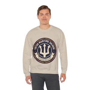 Little Mermaid Sweatshirt | Triton Maritime | Nautical Disney Inspired Gift image 1