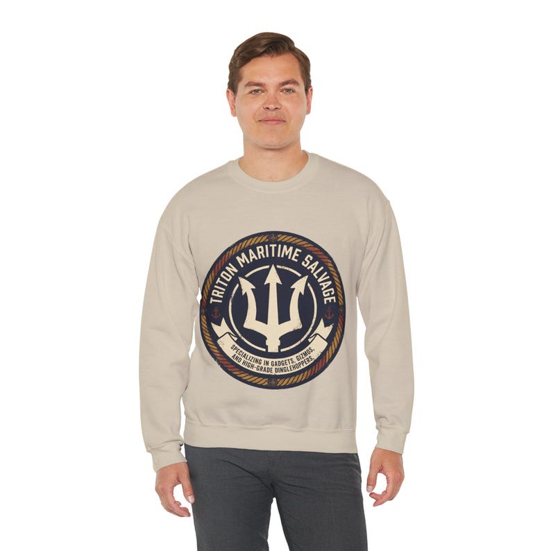 Little Mermaid Sweatshirt | Triton Maritime | Nautical Disney Inspired Gift image 1