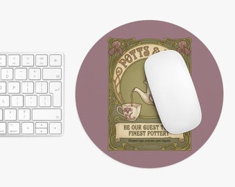 Beauty and the Beast Mouse Pad | Potts & Son Ceramics | Disney Inspired Gift