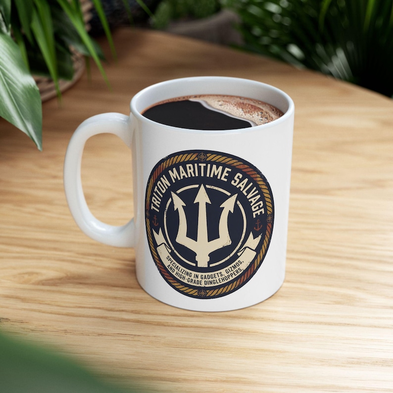 Little Mermaid Mug | Triton Maritime | Nautical Disney Inspired Gift image 1