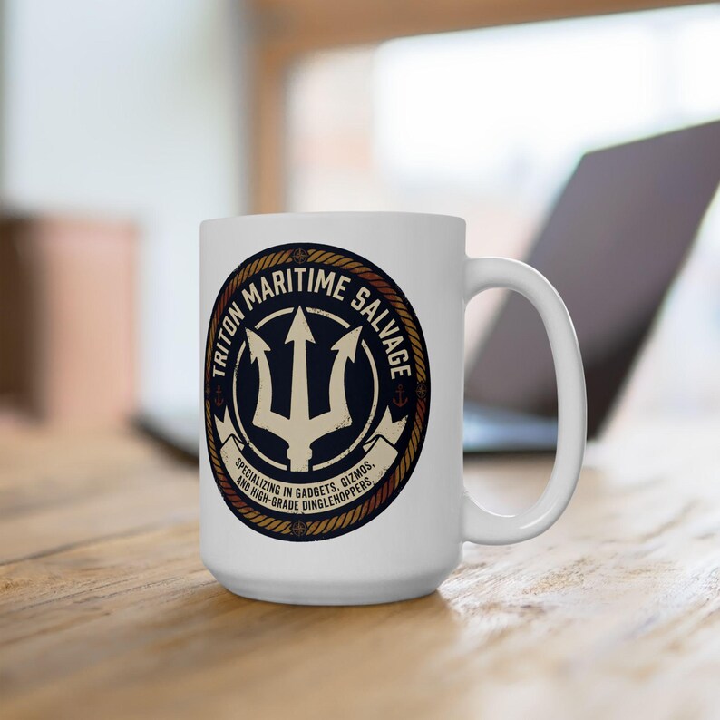 Little Mermaid Mug | Triton Maritime | Nautical Disney Inspired Gift image 2