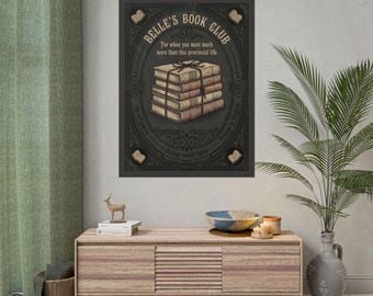 Belle's Book Club Art Print | Beauty and the Beast | Disney Book Lover Gift