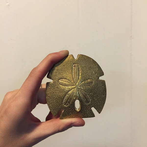 Brass Sand Dollar Paperweight