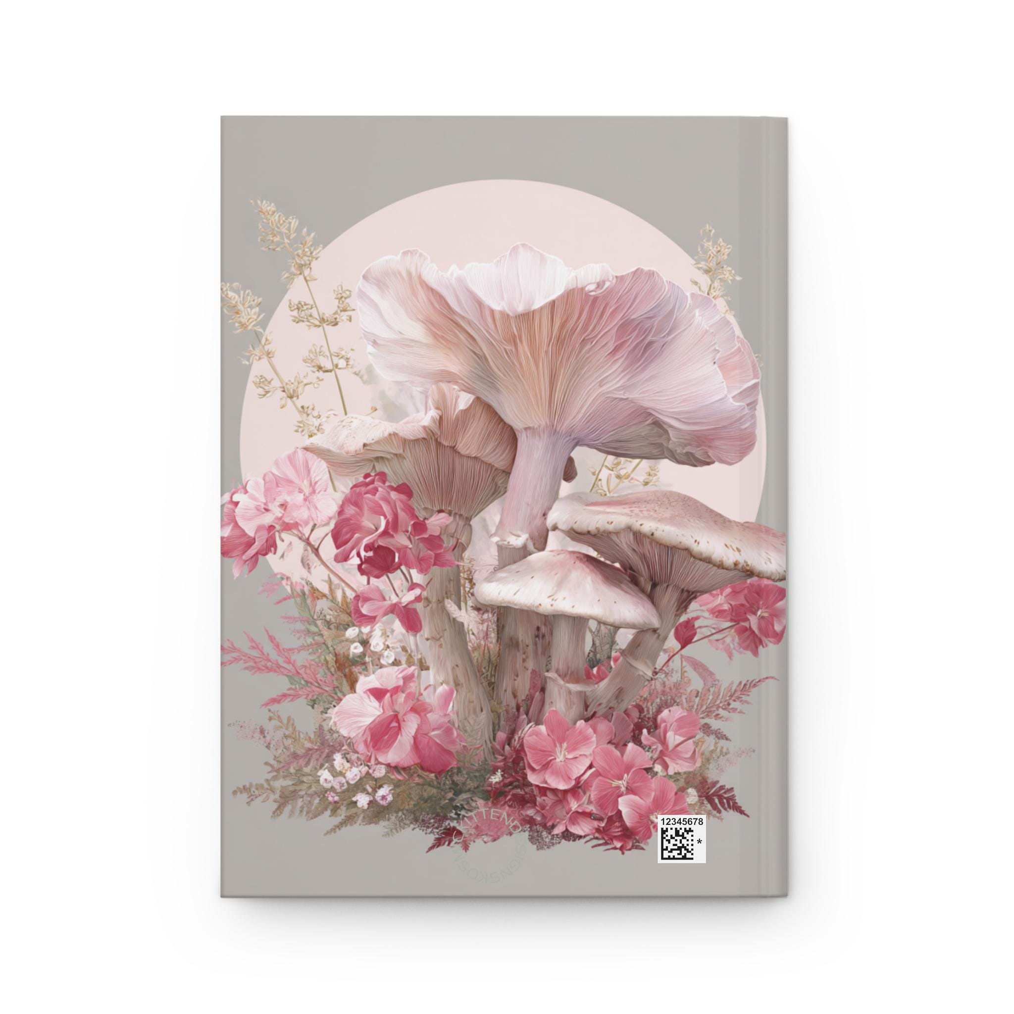 Greige Floral Mushroom Journal, Goblin Core Decor, Cottage Core ...