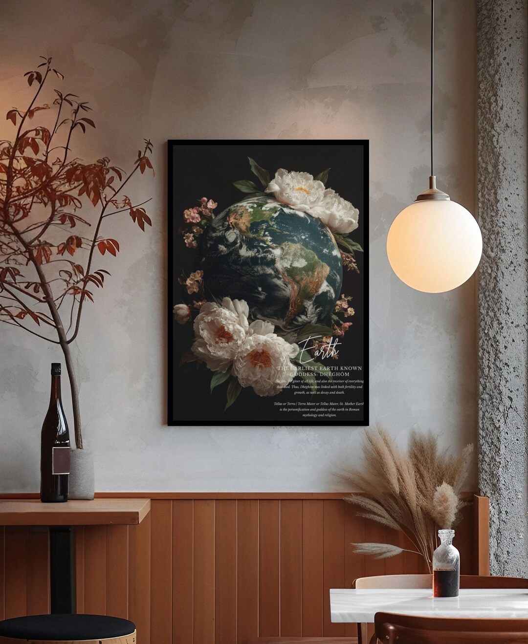 Mother Earth Wall Art, Gaia Art, Space Poster, Cosmic Goddess, Dark ...