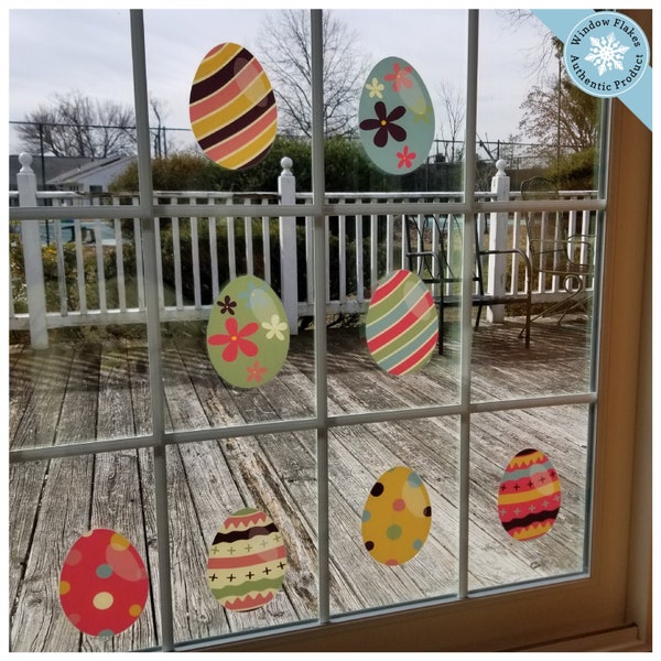 Easter Egg Window Clings (set of 8)