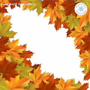 Window Flakes Fall Leaf Corner Window Clings, Reusable Double Sided Autumn Glass Decals