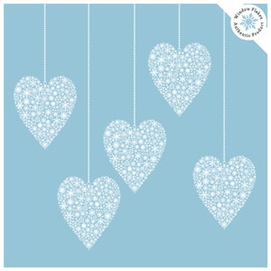 Snowflake Heart Window Decal Clings 12 & 6 available image 1