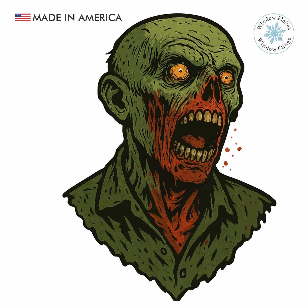 28 Days Weeks Years Inspired Zombie Window Decal. Zombie Scary Home ...