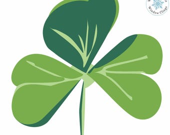 Window Flakes St. Patrick's Day Large and XL Irish Shamrock Window Cling Decal.