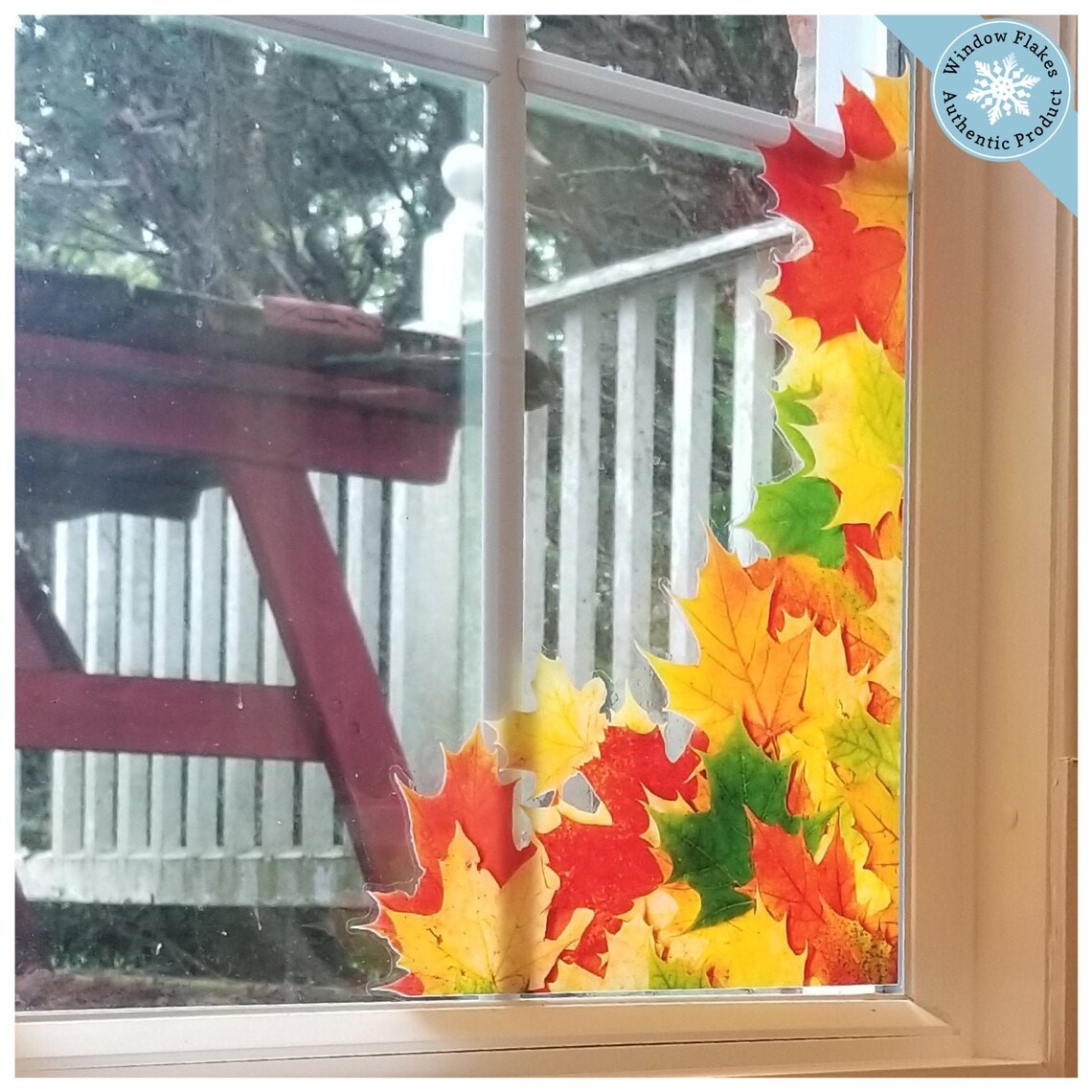 Fall Leaf Window Cling Corners set of 4 Etsy