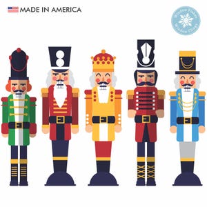 Reusable Christmas Nutcracker Window Cling Set – Double-Sided Holiday Static Cling Decals